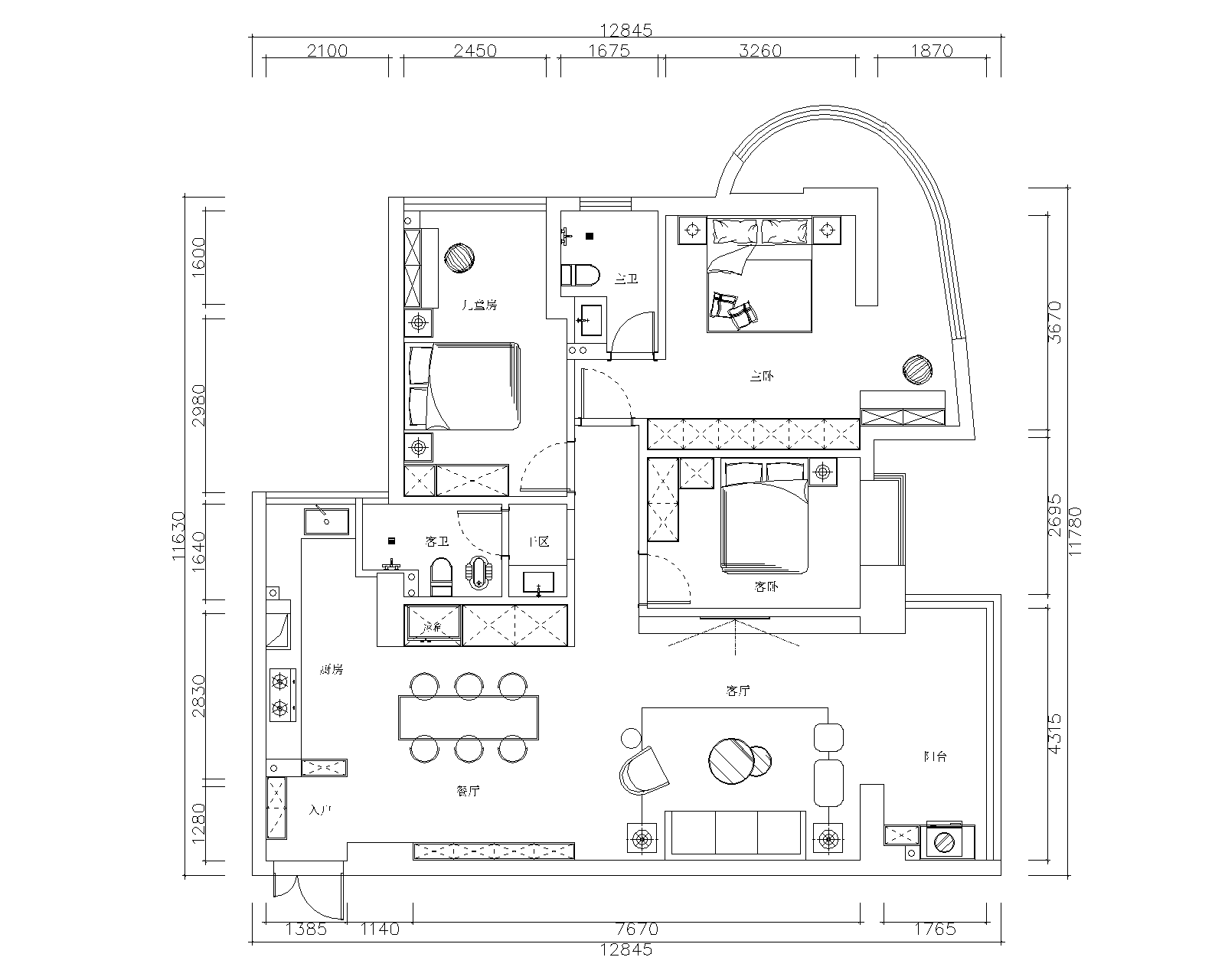 三葉石新作 | 華泰壹品125㎡，簡(jiǎn)約純粹的美